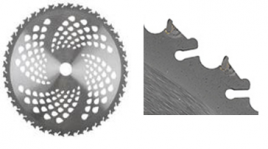 47-114 Нож для газонокосилки 36-и лопастной с победитом турбо 230*25.4*1.25 (фигурный зуб)